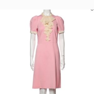Gucci Elegant Pink Dress with Cream Accents